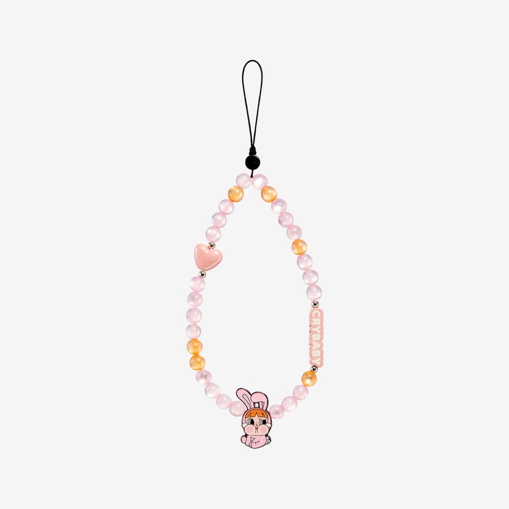 POPMART Crybaby PowerPuff Girls Phone Charm - Floral Rabbit